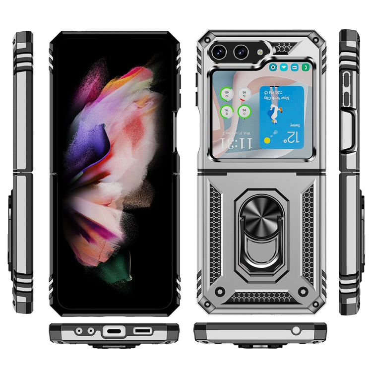 Shockproof TPU + PC Phone Case with Holder, For Samsung Galaxy Z Flip5