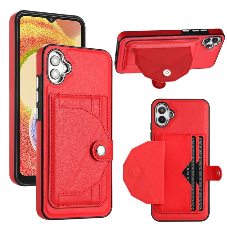 Shockproof Leather Phone Case with Card Holder, For Samsung Galaxy A04E / F04 / M04, For Samsung Galaxy A34 5G, For Samsung Galaxy A54 5G, For Samsung Galaxy S23 Ultra, For Samsung Galaxy S23, For Samsung Galaxy A04 4G                                  ...