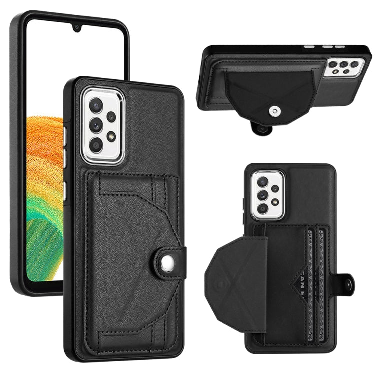 Shockproof Leather Phone Case with Card Holder, For Samsung Galaxy A53 5G, For Samsung Galaxy A73 5G, For Samsung Galaxy A33 5G, For Samsung Galaxy A13 4G, For Samsung Galaxy S22 Ultra 5G, For Samsung Galaxy S22+ 5G, For Samsung Galaxy S22 5G          ...
