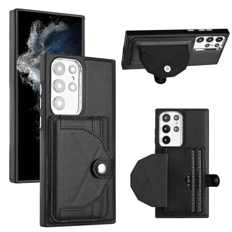 Shockproof Leather Phone Case with Card Holder, For Samsung Galaxy A53 5G, For Samsung Galaxy A73 5G, For Samsung Galaxy A33 5G, For Samsung Galaxy A13 4G, For Samsung Galaxy S22 Ultra 5G, For Samsung Galaxy S22+ 5G, For Samsung Galaxy S22 5G          ...
