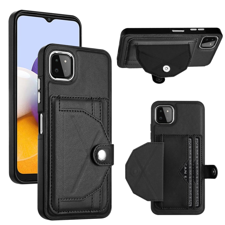 Shockproof Leather Phone Case with Card Holder, For Samsung Galaxy A53 5G, For Samsung Galaxy A73 5G, For Samsung Galaxy A33 5G, For Samsung Galaxy A13 4G, For Samsung Galaxy S22 Ultra 5G, For Samsung Galaxy S22+ 5G, For Samsung Galaxy S22 5G          ...