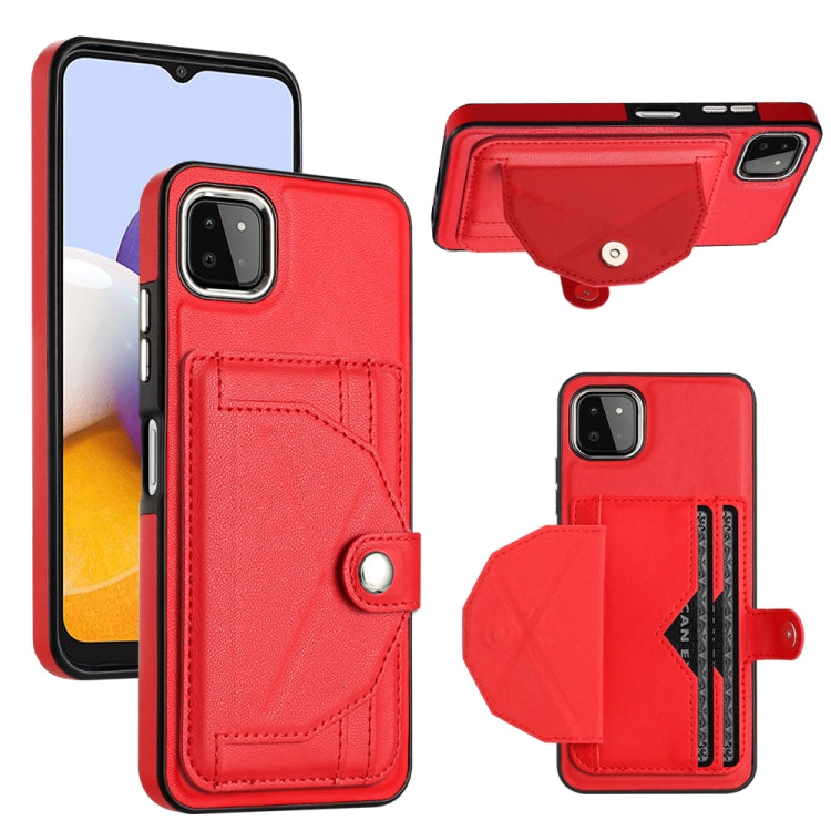 Shockproof Leather Phone Case with Card Holder, For Samsung Galaxy A53 5G, For Samsung Galaxy A73 5G, For Samsung Galaxy A33 5G, For Samsung Galaxy A13 4G, For Samsung Galaxy S22 Ultra 5G, For Samsung Galaxy S22+ 5G, For Samsung Galaxy S22 5G          ...