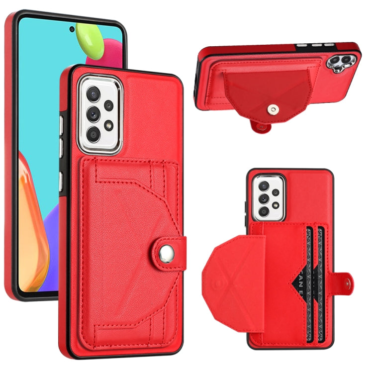 Shockproof Leather Phone Case with Card Holder, For Samsung Galaxy S21 FE 5G, For Samsung Galaxy A32 4G, For Samsung Galaxy A72 4G / A72 5G, For Samsung Galaxy A52 4G / A52 5G, For Samsung Galaxy A12 4G / M12, For Samsung Galaxy A32 5G
