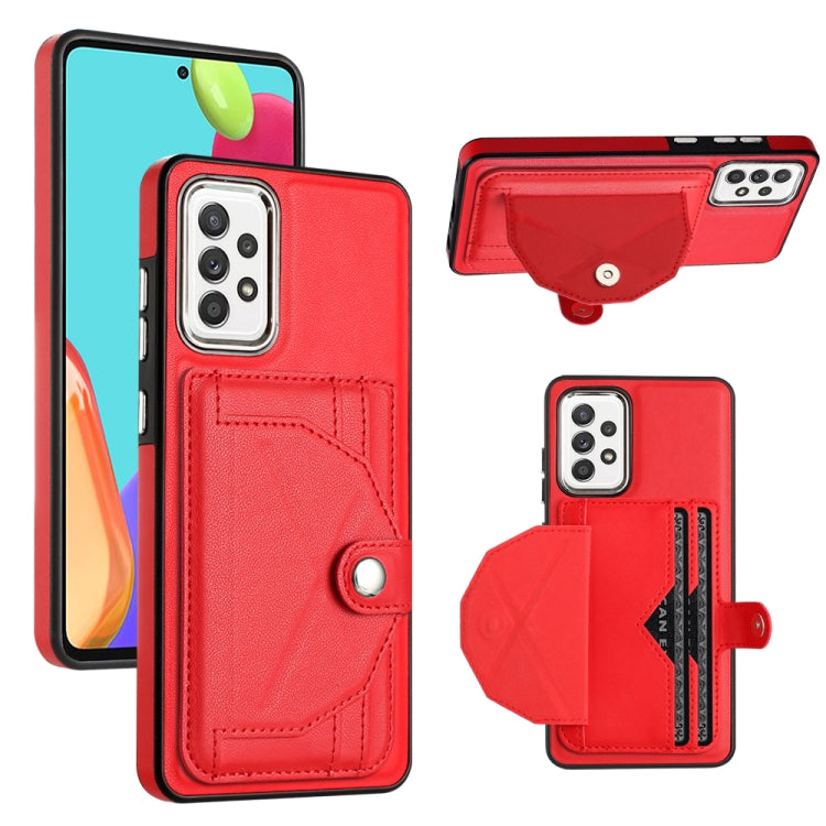 Shockproof Leather Phone Case with Card Holder, For Samsung Galaxy S21 FE 5G, For Samsung Galaxy A32 4G, For Samsung Galaxy A72 4G / A72 5G, For Samsung Galaxy A52 4G / A52 5G, For Samsung Galaxy A12 4G / M12, For Samsung Galaxy A32 5G