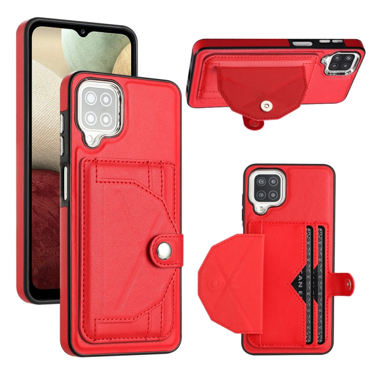 Shockproof Leather Phone Case with Card Holder, For Samsung Galaxy S21 FE 5G, For Samsung Galaxy A32 4G, For Samsung Galaxy A72 4G / A72 5G, For Samsung Galaxy A52 4G / A52 5G, For Samsung Galaxy A12 4G / M12, For Samsung Galaxy A32 5G