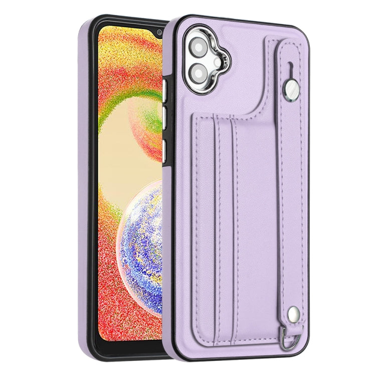 Shockproof Leather Phone Case with Wrist Strap, For Samsung Galaxy A04E / F04 / M04, For Samsung Galaxy A14 4G / A14 5G, For Samsung Galaxy A34 5G, For Samsung Galaxy A54 5G, For Samsung Galaxy S23 Ultra, For Samsung Galaxy S23, For Samsung Galaxy A04 ...