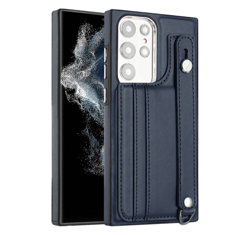 Shockproof Leather Phone Case with Wrist Strap, For Samsung Galaxy A04E / F04 / M04, For Samsung Galaxy A14 4G / A14 5G, For Samsung Galaxy A34 5G, For Samsung Galaxy A54 5G, For Samsung Galaxy S23 Ultra, For Samsung Galaxy S23, For Samsung Galaxy A04 ...