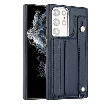Shockproof Leather Phone Case with Wrist Strap, For Samsung Galaxy A04E / F04 / M04, For Samsung Galaxy A14 4G / A14 5G, For Samsung Galaxy A34 5G, For Samsung Galaxy A54 5G, For Samsung Galaxy S23 Ultra, For Samsung Galaxy S23, For Samsung Galaxy A04 ...