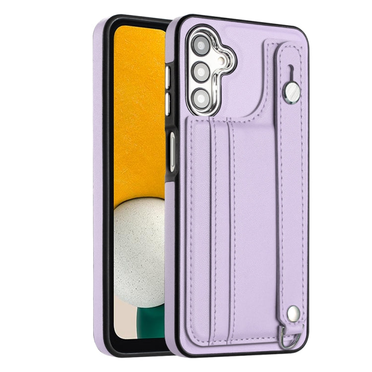 Shockproof Leather Phone Case with Wrist Strap, For Samsung Galaxy A04E / F04 / M04, For Samsung Galaxy A14 4G / A14 5G, For Samsung Galaxy A34 5G, For Samsung Galaxy A54 5G, For Samsung Galaxy S23 Ultra, For Samsung Galaxy S23, For Samsung Galaxy A04 ...