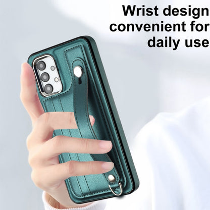 Shockproof Leather Phone Case with Wrist Strap, For Samsung Galaxy A23 4G / F23 5G / M23 5G, For Samsung Galaxy A53 5G, For Samsung Galaxy A73 5G, For Samsung Galaxy A33 5G, For Samsung Galaxy A13 4G, For Samsung Galaxy S22 Ultra 5G                    ...