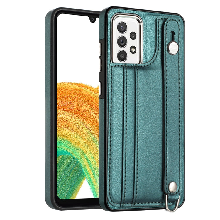 Shockproof Leather Phone Case with Wrist Strap, For Samsung Galaxy A23 4G / F23 5G / M23 5G, For Samsung Galaxy A53 5G, For Samsung Galaxy A73 5G, For Samsung Galaxy A33 5G, For Samsung Galaxy A13 4G, For Samsung Galaxy S22 Ultra 5G                    ...