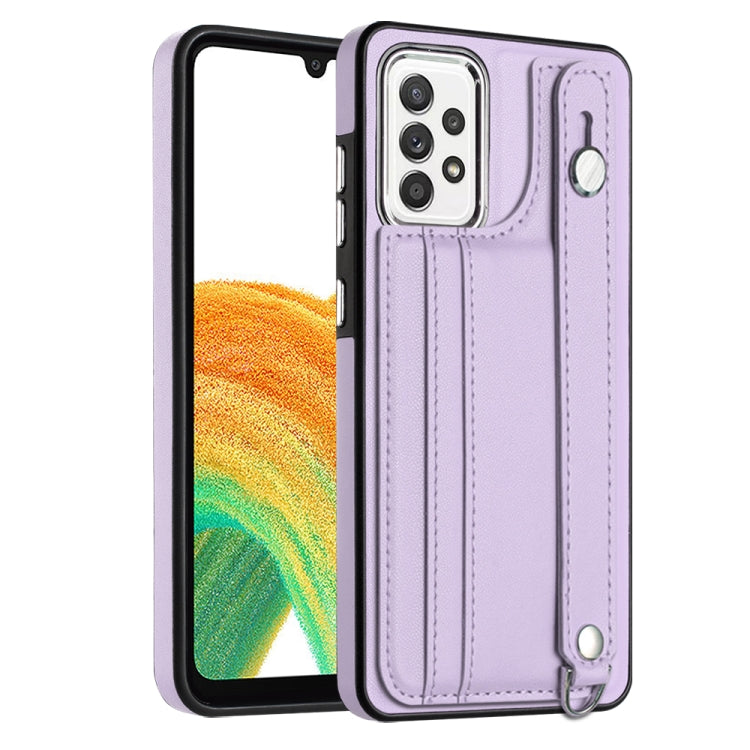Shockproof Leather Phone Case with Wrist Strap, For Samsung Galaxy A23 4G / F23 5G / M23 5G, For Samsung Galaxy A53 5G, For Samsung Galaxy A73 5G, For Samsung Galaxy A33 5G, For Samsung Galaxy A13 4G, For Samsung Galaxy S22 Ultra 5G                    ...