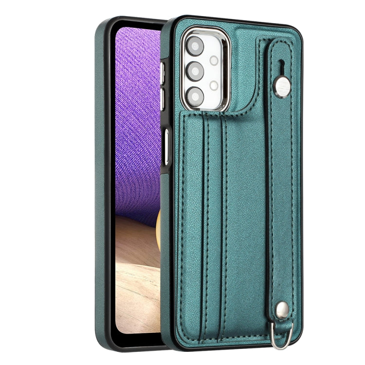 Shockproof Leather Phone Case with Wrist Strap, For Samsung Galaxy A23 4G / F23 5G / M23 5G, For Samsung Galaxy A53 5G, For Samsung Galaxy A73 5G, For Samsung Galaxy A33 5G, For Samsung Galaxy A13 4G, For Samsung Galaxy S22 Ultra 5G                    ...