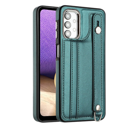 Shockproof Leather Phone Case with Wrist Strap, For Samsung Galaxy A23 4G / F23 5G / M23 5G, For Samsung Galaxy A53 5G, For Samsung Galaxy A73 5G, For Samsung Galaxy A33 5G, For Samsung Galaxy A13 4G, For Samsung Galaxy S22 Ultra 5G                    ...