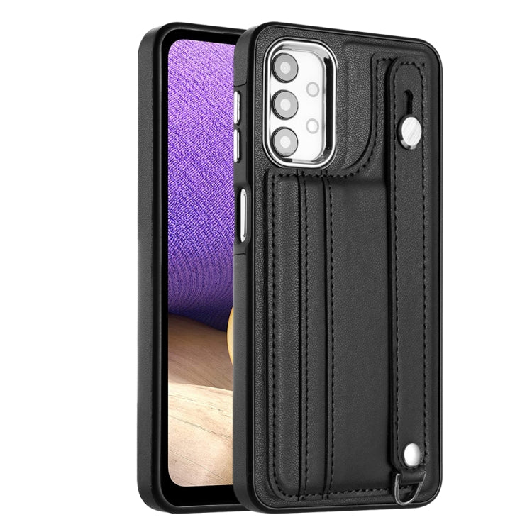 Shockproof Leather Phone Case with Wrist Strap, For Samsung Galaxy A23 4G / F23 5G / M23 5G, For Samsung Galaxy A53 5G, For Samsung Galaxy A73 5G, For Samsung Galaxy A33 5G, For Samsung Galaxy A13 4G, For Samsung Galaxy S22 Ultra 5G                    ...