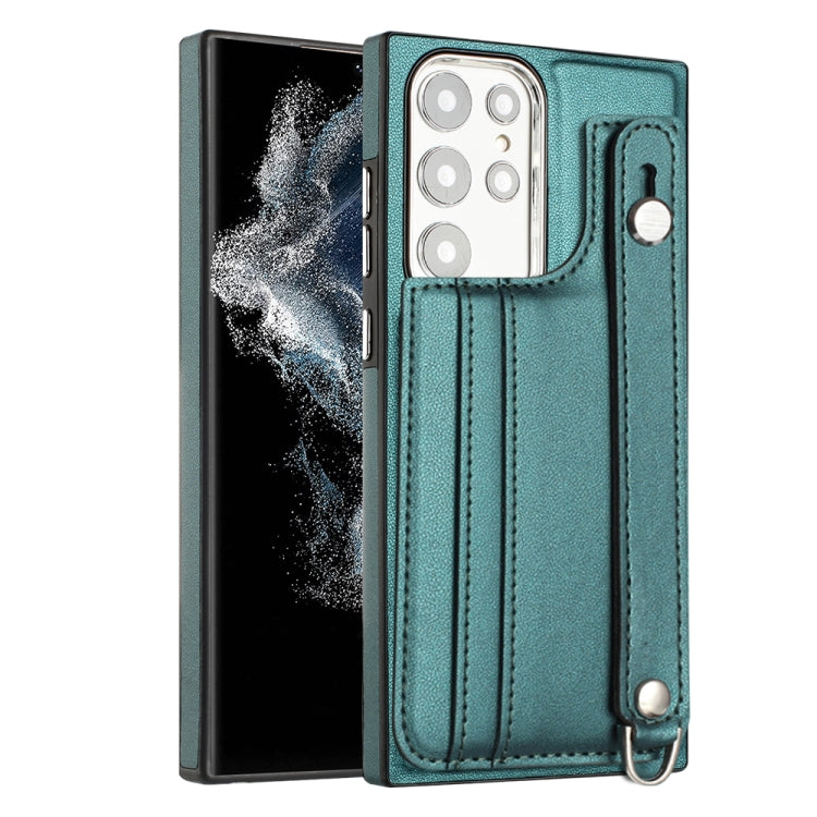 Shockproof Leather Phone Case with Wrist Strap, For Samsung Galaxy A23 4G / F23 5G / M23 5G, For Samsung Galaxy A53 5G, For Samsung Galaxy A73 5G, For Samsung Galaxy A33 5G, For Samsung Galaxy A13 4G, For Samsung Galaxy S22 Ultra 5G                    ...