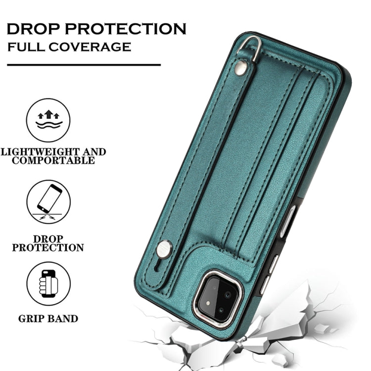 Shockproof Leather Phone Case with Wrist Strap, For Samsung Galaxy A22 5G, For Samsung Galaxy S21 FE 5G, For Samsung Galaxy A32 4G, For Samsung Galaxy A72 4G / A72 5G, For Samsung Galaxy A52 4G / A52 5G, For Samsung Galaxy A12 4G / M12                 ...