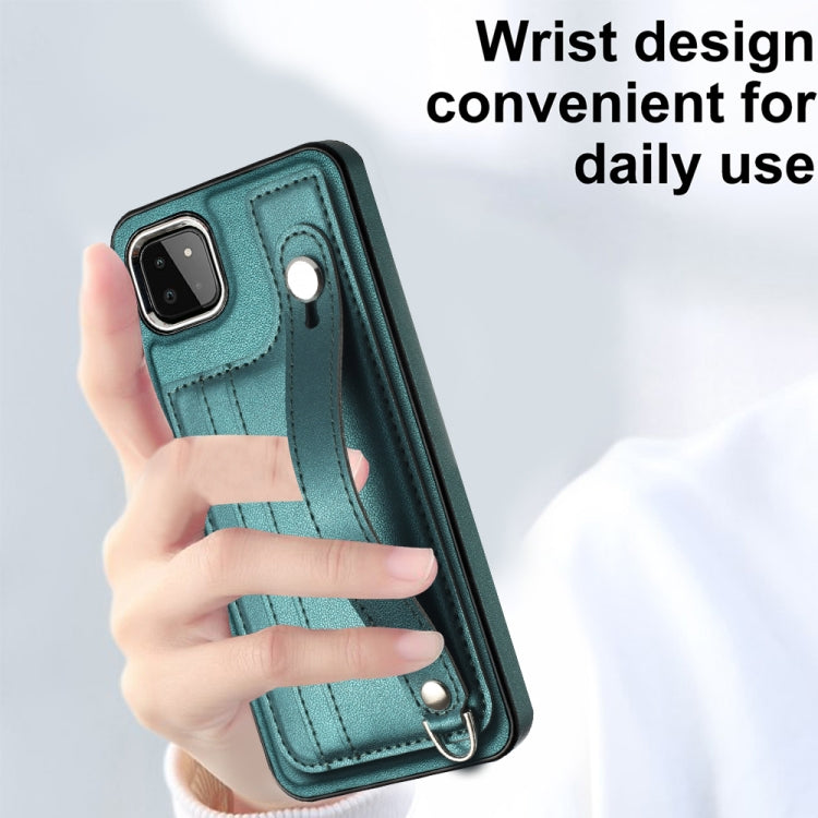 Shockproof Leather Phone Case with Wrist Strap, For Samsung Galaxy A22 5G, For Samsung Galaxy S21 FE 5G, For Samsung Galaxy A32 4G, For Samsung Galaxy A72 4G / A72 5G, For Samsung Galaxy A52 4G / A52 5G, For Samsung Galaxy A12 4G / M12                 ...