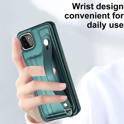 Shockproof Leather Phone Case with Wrist Strap, For Samsung Galaxy A22 5G, For Samsung Galaxy S21 FE 5G, For Samsung Galaxy A32 4G, For Samsung Galaxy A72 4G / A72 5G, For Samsung Galaxy A52 4G / A52 5G, For Samsung Galaxy A12 4G / M12                 ...