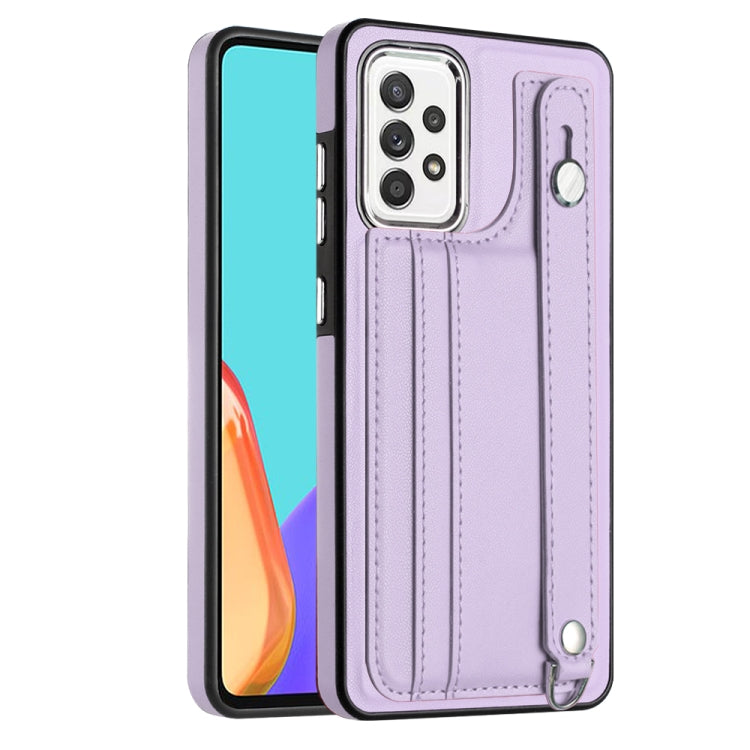Shockproof Leather Phone Case with Wrist Strap, For Samsung Galaxy A22 5G, For Samsung Galaxy S21 FE 5G, For Samsung Galaxy A32 4G, For Samsung Galaxy A72 4G / A72 5G, For Samsung Galaxy A52 4G / A52 5G, For Samsung Galaxy A12 4G / M12                 ...