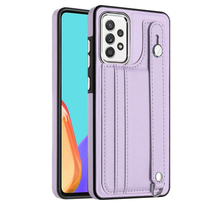 Shockproof Leather Phone Case with Wrist Strap, For Samsung Galaxy A22 5G, For Samsung Galaxy S21 FE 5G, For Samsung Galaxy A32 4G, For Samsung Galaxy A72 4G / A72 5G, For Samsung Galaxy A52 4G / A52 5G, For Samsung Galaxy A12 4G / M12                 ...