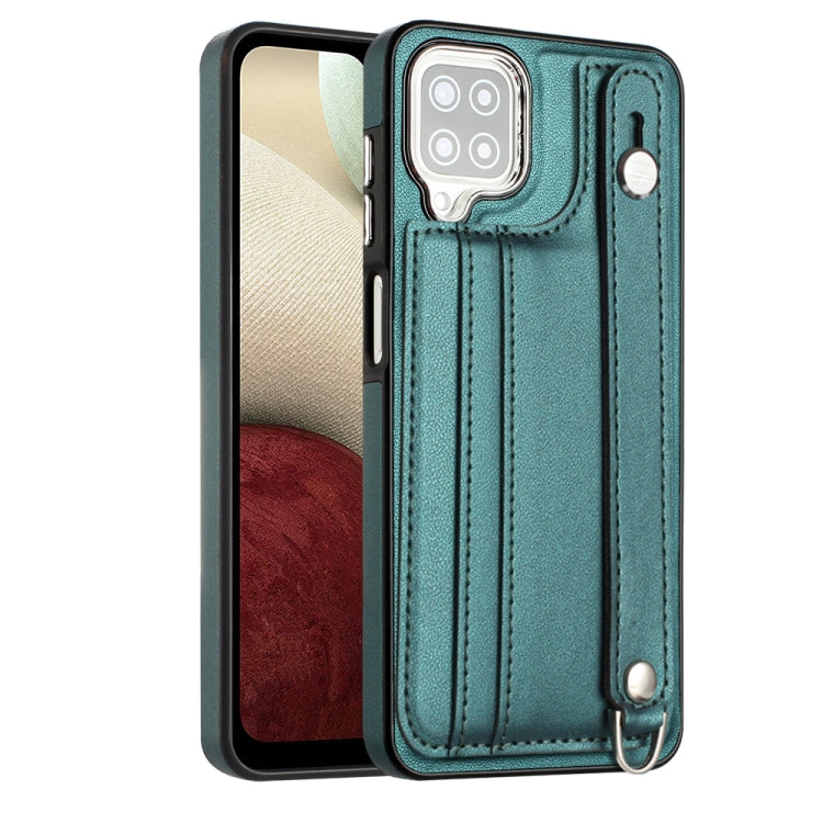 Shockproof Leather Phone Case with Wrist Strap, For Samsung Galaxy A22 5G, For Samsung Galaxy S21 FE 5G, For Samsung Galaxy A32 4G, For Samsung Galaxy A72 4G / A72 5G, For Samsung Galaxy A52 4G / A52 5G, For Samsung Galaxy A12 4G / M12                 ...