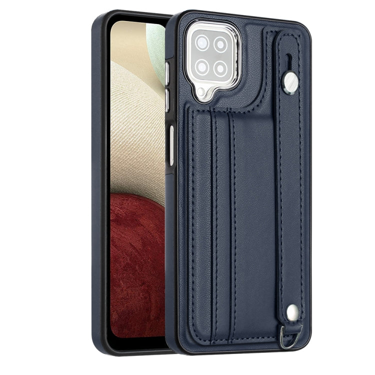 Shockproof Leather Phone Case with Wrist Strap, For Samsung Galaxy A22 5G, For Samsung Galaxy S21 FE 5G, For Samsung Galaxy A32 4G, For Samsung Galaxy A72 4G / A72 5G, For Samsung Galaxy A52 4G / A52 5G, For Samsung Galaxy A12 4G / M12                 ...