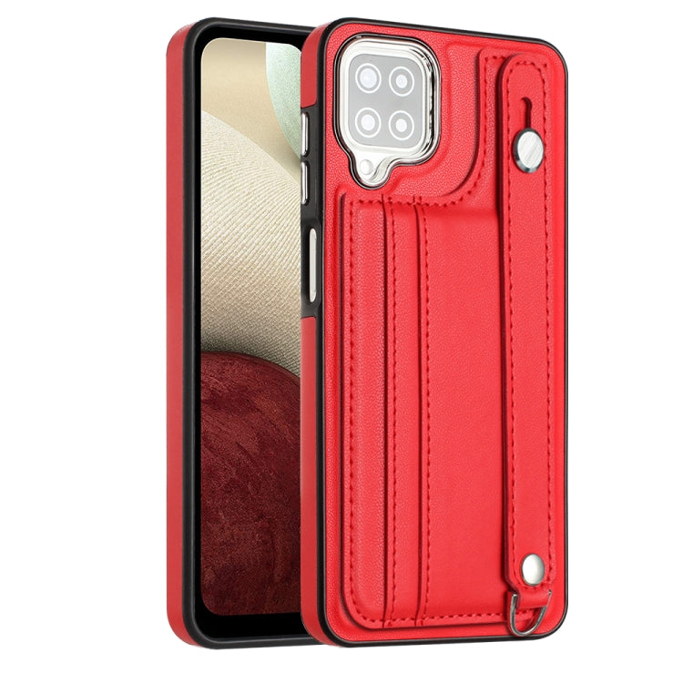 Shockproof Leather Phone Case with Wrist Strap, For Samsung Galaxy A22 5G, For Samsung Galaxy S21 FE 5G, For Samsung Galaxy A32 4G, For Samsung Galaxy A72 4G / A72 5G, For Samsung Galaxy A52 4G / A52 5G, For Samsung Galaxy A12 4G / M12                 ...