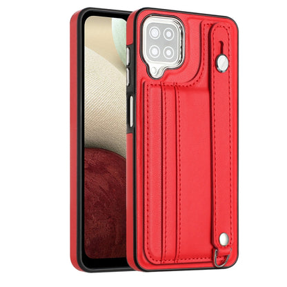 Shockproof Leather Phone Case with Wrist Strap, For Samsung Galaxy A22 5G, For Samsung Galaxy S21 FE 5G, For Samsung Galaxy A32 4G, For Samsung Galaxy A72 4G / A72 5G, For Samsung Galaxy A52 4G / A52 5G, For Samsung Galaxy A12 4G / M12                 ...