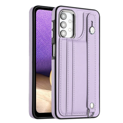 Shockproof Leather Phone Case with Wrist Strap, For Samsung Galaxy A22 5G, For Samsung Galaxy S21 FE 5G, For Samsung Galaxy A32 4G, For Samsung Galaxy A72 4G / A72 5G, For Samsung Galaxy A52 4G / A52 5G, For Samsung Galaxy A12 4G / M12                 ...