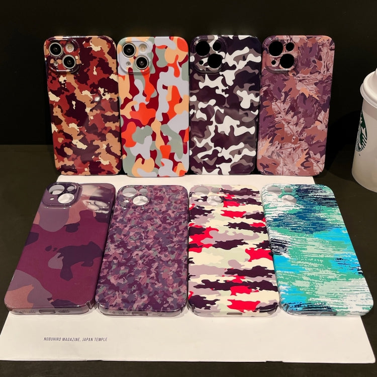 Precise Hole Camouflage Pattern PC Phone Case, For iPhone 15 Pro Max, For iPhone 15 Pro, For iPhone 15 Plus, For iPhone 15, For iPhone 14 Plus, For iPhone 14