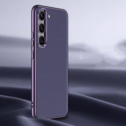 Litchi Texture Genuine Leather Phone Case, For Samsung Galaxy S23 Ultra 5G, For Samsung Galaxy S23 5G, For Samsung Galaxy S22 Ultra 5G, For Samsung Galaxy S22+ 5G, For Samsung Galaxy S22 5G