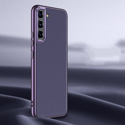 Litchi Texture Genuine Leather Phone Case, For Samsung Galaxy S23 Ultra 5G, For Samsung Galaxy S23 5G, For Samsung Galaxy S22 Ultra 5G, For Samsung Galaxy S22+ 5G, For Samsung Galaxy S22 5G