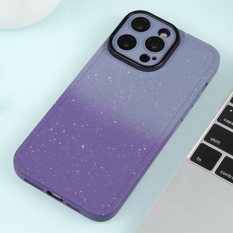 Gradient Starry Silicone Phone Case with Lens Film, For iPhone 14 Plus, For iPhone 15 Pro Max, For iPhone 15 Pro, For iPhone 14, For iPhone 14 Pro, For iPhone 15 Plus, For iPhone 15, For iPhone 14 Pro Max