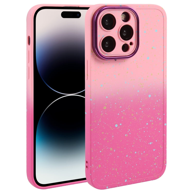 Gradient Starry Silicone Phone Case with Lens Film, For iPhone 14 Plus, For iPhone 15 Pro Max, For iPhone 15 Pro, For iPhone 14, For iPhone 14 Pro, For iPhone 15 Plus, For iPhone 15, For iPhone 14 Pro Max