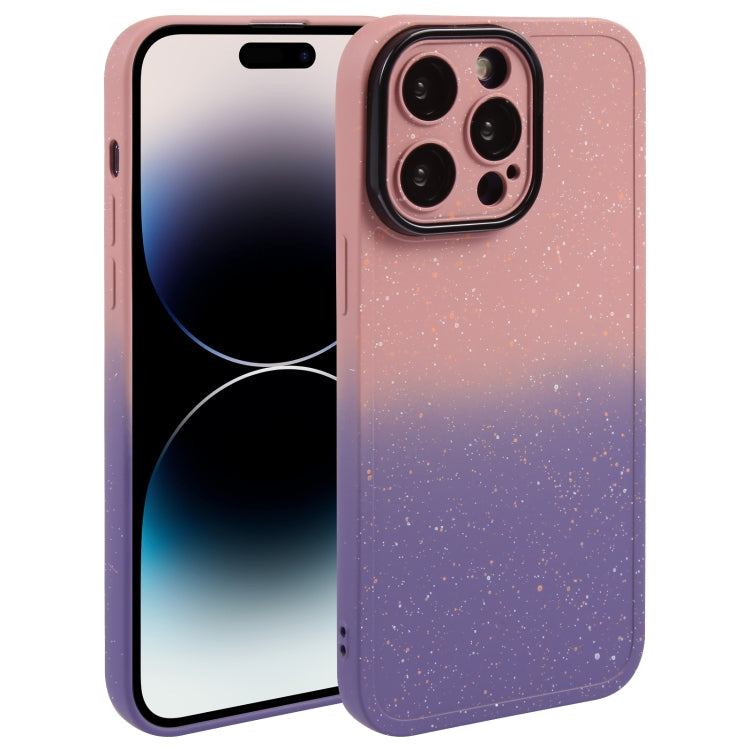 Gradient Starry Silicone Phone Case with Lens Film, For iPhone 14 Plus, For iPhone 15 Pro Max, For iPhone 15 Pro, For iPhone 14, For iPhone 14 Pro, For iPhone 15 Plus, For iPhone 15, For iPhone 14 Pro Max