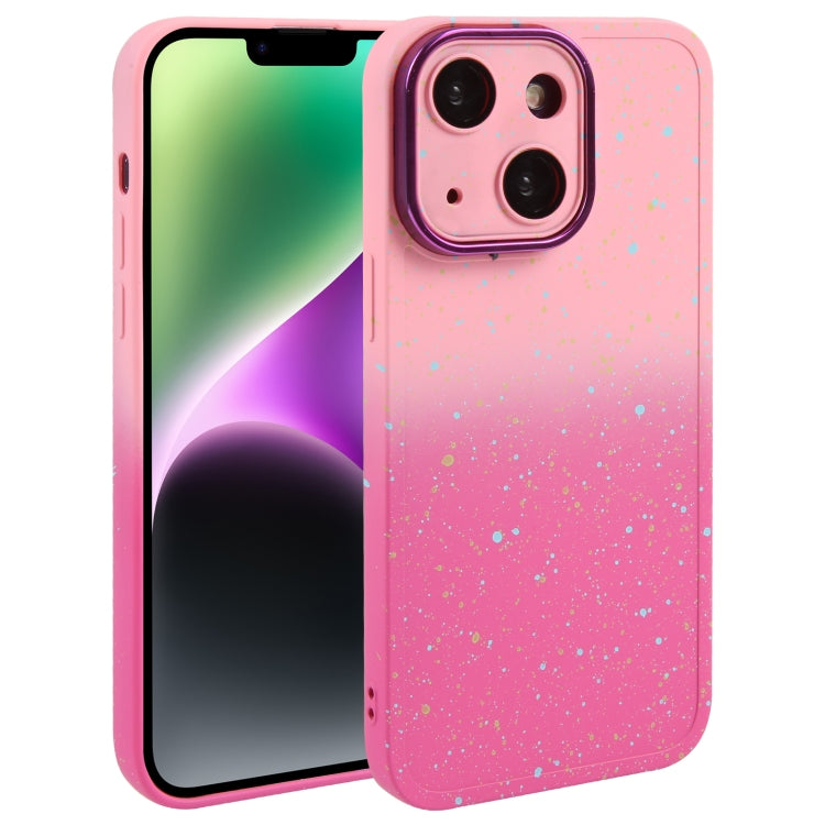 Gradient Starry Silicone Phone Case with Lens Film, For iPhone 14 Plus, For iPhone 15 Pro Max, For iPhone 15 Pro, For iPhone 14, For iPhone 14 Pro, For iPhone 15 Plus, For iPhone 15, For iPhone 14 Pro Max