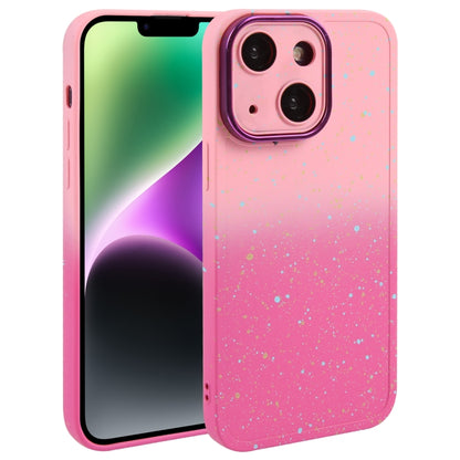 Gradient Starry Silicone Phone Case with Lens Film, For iPhone 14 Plus, For iPhone 15 Pro Max, For iPhone 15 Pro, For iPhone 14, For iPhone 15 Plus, For iPhone 14 Pro, For iPhone 15, For iPhone 14 Pro Max