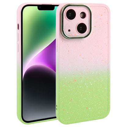Gradient Starry Silicone Phone Case with Lens Film, For iPhone 14 Plus, For iPhone 15 Pro Max, For iPhone 15 Pro, For iPhone 14, For iPhone 15 Plus, For iPhone 14 Pro, For iPhone 15, For iPhone 14 Pro Max