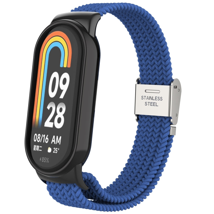 Metal Head + Adjustable Nylon Braided Steel Buckle Watch Band, For Xiaomi Mi Band 8