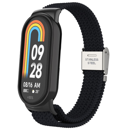 Metal Head + Adjustable Nylon Braided Steel Buckle Watch Band, For Xiaomi Mi Band 8
