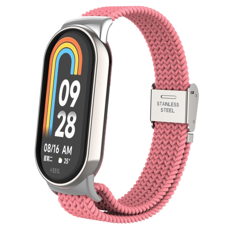 Metal Head + Adjustable Nylon Braided Steel Buckle Watch Band, For Xiaomi Mi Band 8
