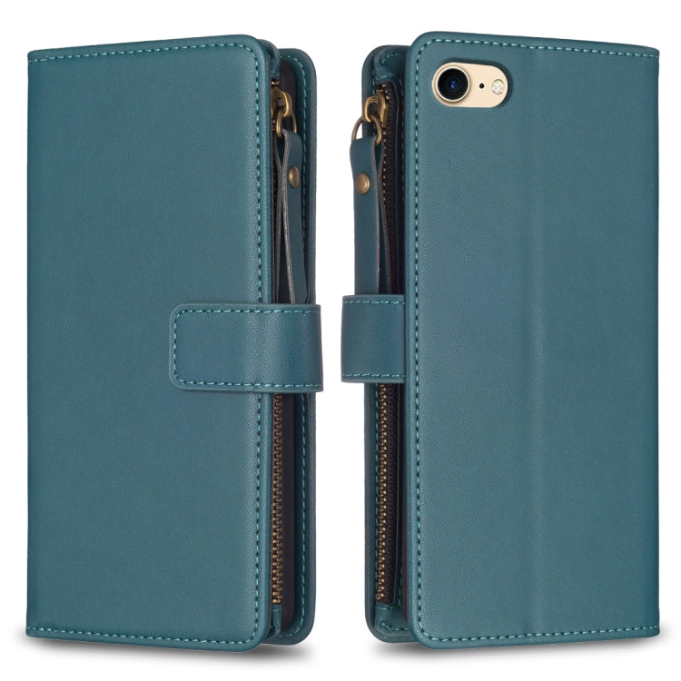 9 Card Slots Zipper Wallet Leather Flip Phone Case, For iPhone 14 Plus, For iPhone 14 / 13, For iPhone 14 Pro, For iPhone 14 Pro Max, For iPhone SE 2022/SE 2020 / 8 / 7, For iPhone 13 Pro Max, For iPhone 13 Pro, For iPhone 12 / 12 Pro