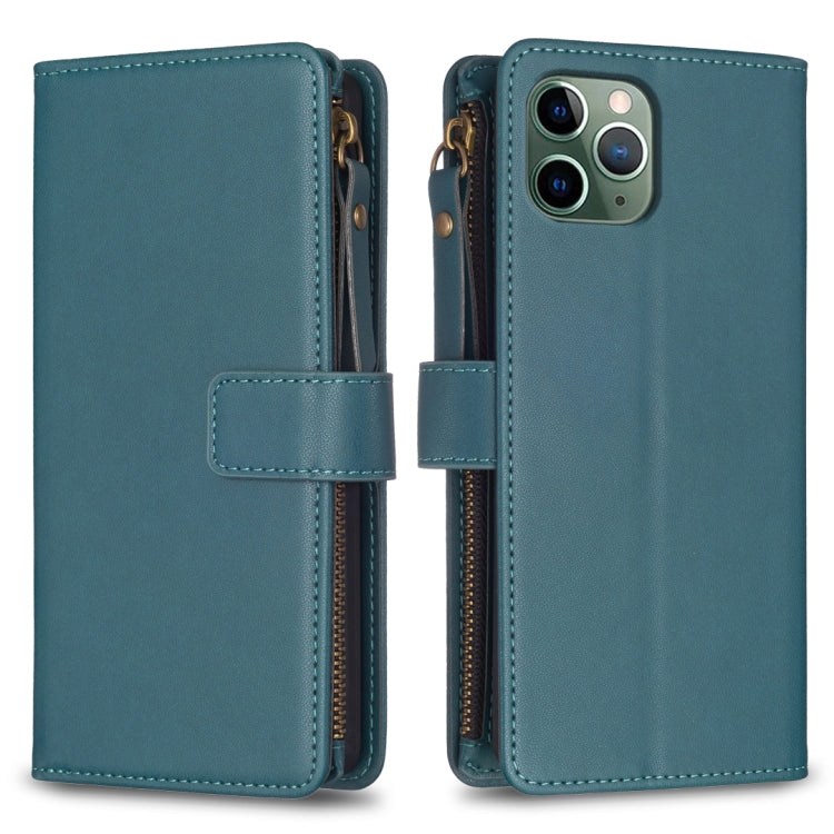 9 Card Slots Zipper Wallet Leather Flip Phone Case, For iPhone 12 Pro Max, For iPhone 11 Pro Max, For iPhone 11, For iPhone 11 Pro, For iPhone XS / X, For iPhone XR, For iPhone XS Max, For iPhone 8 Plus / 7 Plus