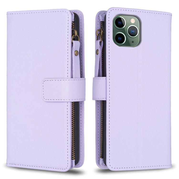 9 Card Slots Zipper Wallet Leather Flip Phone Case, For iPhone 12 Pro Max, For iPhone 11 Pro Max, For iPhone 11, For iPhone 11 Pro, For iPhone XS / X, For iPhone XR, For iPhone XS Max, For iPhone 8 Plus / 7 Plus