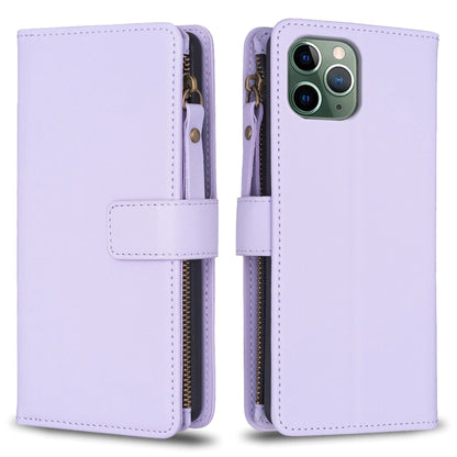 9 Card Slots Zipper Wallet Leather Flip Phone Case, For iPhone 12 Pro Max, For iPhone 11 Pro Max, For iPhone 11, For iPhone 11 Pro, For iPhone XS / X, For iPhone XR, For iPhone XS Max, For iPhone 8 Plus / 7 Plus