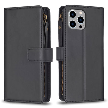 9 Card Slots Zipper Wallet Leather Flip Phone Case, For iPhone 12 Pro Max, For iPhone 11 Pro Max, For iPhone 11, For iPhone 11 Pro, For iPhone XS / X, For iPhone XR, For iPhone XS Max, For iPhone 8 Plus / 7 Plus