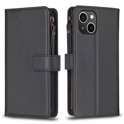 9 Card Slots Zipper Wallet Leather Flip Phone Case, For iPhone 16 Pro Max, For iPhone 16 Pro, For iPhone 16 Plus, For iPhone 16, For iPhone 15 Pro Max, For iPhone 15 Pro, For iPhone 15 Plus, For iPhone 15