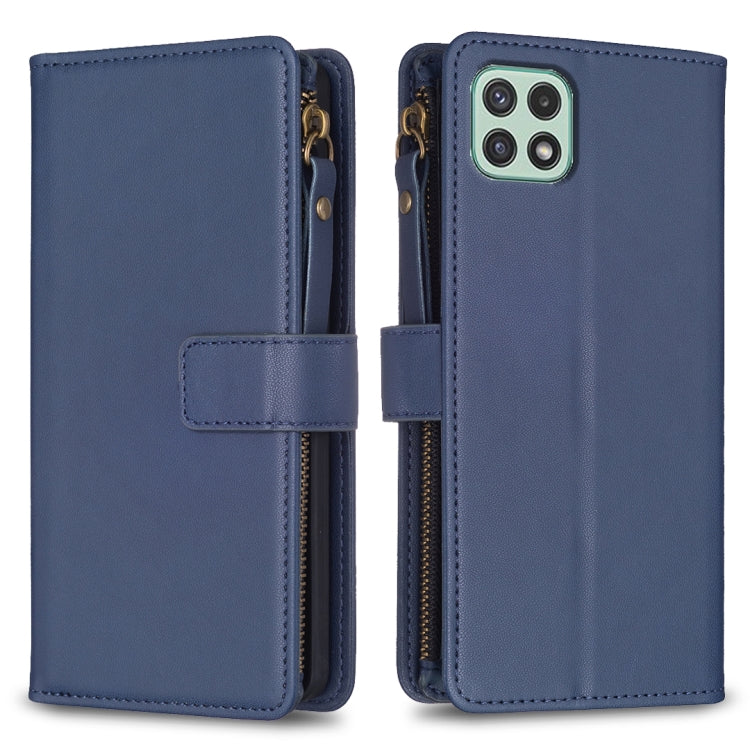 9 Card Slots Zipper Wallet Leather Flip Phone Case, For Samsung Galaxy A22 4G, For Samsung Galaxy A22 5G, For Samsung Galaxy S21 FE 5G, For Samsung Galaxy A23 4G, For Samsung Galaxy A32 4G, For Samsung Galaxy A72, For Samsung Galaxy A52                ...