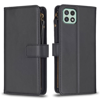9 Card Slots Zipper Wallet Leather Flip Phone Case, For Samsung Galaxy A22 4G, For Samsung Galaxy A22 5G, For Samsung Galaxy S21 FE 5G, For Samsung Galaxy A23 4G, For Samsung Galaxy A32 4G, For Samsung Galaxy A72, For Samsung Galaxy A52                ...